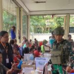 Satgas Yonif 611/Awang Long Melaksanakan Posyandu di Balai Kampung Nayaro