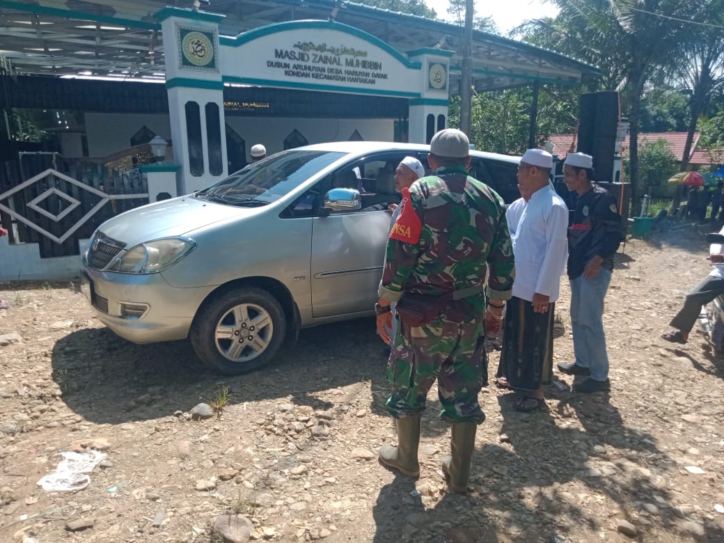 Hadiri Peresmian Peresmian Masjid Zainal Muhibhin, Ini Pesan Babinsa Kepada Warga Haruyan Dayak