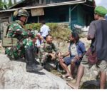 Satgas Yonif 611/Awang Long, Melalui Komsos Ciptakan Situasi Kondusif