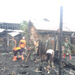 Sinergi TNI-Polri dan Pemerintah Daerah, Bantu Korban Kebakaran di Barabai Darat