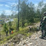 Tertibkan Aktivitas Penambang Ilegal, Satgas Yonif 611/Awang Long Kembali Melaksanakan Patroli Gabungan