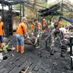 Ringankan Beban Korban, Koramil 1002-06/Barabai Pimpin Gotong Royong Pasca Kebakaran