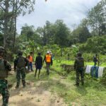 Satgas Yonif 611/Awang Long Dampingi Survei Lokasi Kolam di Kampung Nayaro
