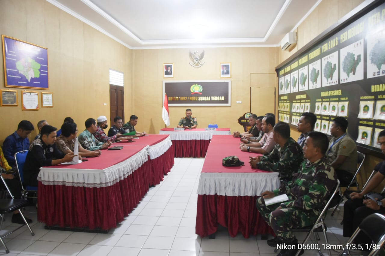 Kodim 1002/HST Gelar Rakor TMMD ke-124, Fokus Pembangunan Desa Pengambau Hilir Luar