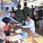 Kunjungan Kerja Itjenad, Satgas TMMD ke-124 Kodim 1002/HST Gelar Bakti Sosial