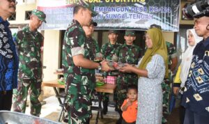 Tim Wasev TMMD Dampingi Penyuluhan Stunting Satgas Kodim 1002/HST, Serahkan Bantuan Gizi