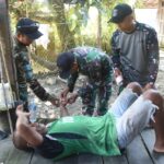Personel Satgas TMMD ke-124 Sigap Obati Warga Terluka Saat Kerja