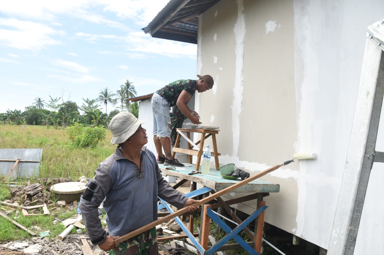 Satgas TMMD ke-124 Kodim 1002/HST Terus Kejar Target Rehab Rumah Ibadah Langgar Darussalam