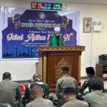 Pererat Ukhuwah, Satgas Yonif 611/Awang Long Gelar Ibadah Sholat Idul Adha Bersama Satgas Pam Obyek Amole