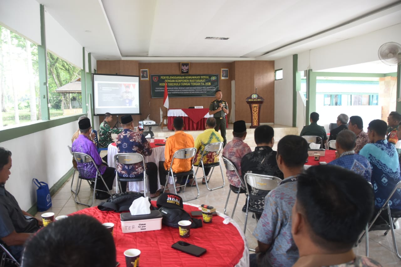 Jalin Komunikasi Sosial, Kodim 1002/HST Dukung Program Pemerintah di Daerah