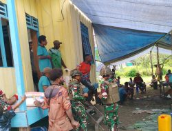 Bentuk Kepedulian, Satgas Yonif 611/Awl Bantu Masyarakat Kampung Sempan Timur