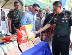 Komitmen TNI dan Bulog Wujudkan Swasembada Pangan, Danrem 101/Antasari Hadiri Penyerahan Bantuan dan Gerakan Pangan Murah