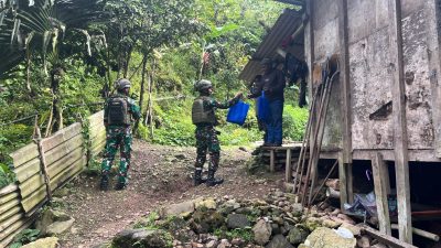 Bangun Sinergi Dengan Masyarakat, Satgas Yonif 611/Awl Gelar Komsos Dengan Warga