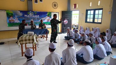 Bentuk Karakter Pelajar, Kapten Inf Rudi Hartono Berikan Materi Kebangsaan di Pemangkih Seberang