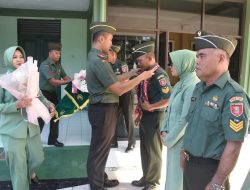 Purna Tugas dan Penyambutan Anggota Baru, Dandim 1002/HST Tekankan Profesionalisme Prajurit