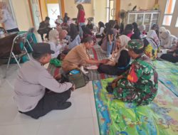 Sinergi TNI-Polri, Posyandu Nusa Indah Barabai Berjalan Lancar