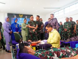 Semarak HUT TNI, Korem 101/Ant Gelar Bakti Sosial, Donor Darah dan Pengobatan Gratis Untuk Masyarakat Kalsel