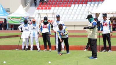 Tembus 16 Besar PORNAS XVII, Tim Gateball Ganda Campuran KORPRI Kalsel Menang Dramatis Atas Babel