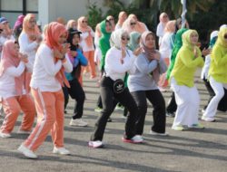 Senam Bersama Meriahkan HUT ke-26 DWP Barito Kuala