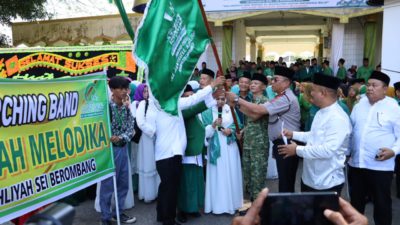 Wakapolres Labuhanbatu Hadiri Upacara Peringatan HUT Al-Washliyah ke-95 di Lapangan Ikabina