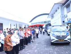 Waka Polres Labuhanbatu Hadiri Pelepasan Bantuan Kemanusiaan untuk Korban Banjir di Desa Batang Toru, Kab Tapsel