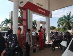 Ciptakan Kondisi Aman, Polsek Panai Tengah Gelar Patroli Dialogis dan Monitoring di SPBU Tanjung Sarang Elang