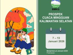 BMKG Rilis Prospek Cuaca Mingguan Kalsel 7–13 Januari 2026, Warga Diminta Waspada Cuaca Ekstrem