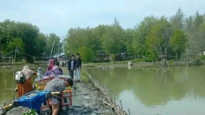 Jalan Menuju Pantai Pulau Putri Tidak Memadai, Warga Kecewa Jalan Penuh Lumpur