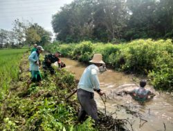 Babinsa Koramil Batang Alai Selatan Bersama Warga Laksanakan Pembersihan Sungai Antisipasi Banjir