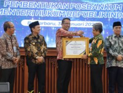 Wagub Kalsel Hadiri Peresmian 2.015 Pos Bantuan Hukum di seluruh Desa dan Kelurahan Se-Kalsel oleh Kementerian Hukum RI 