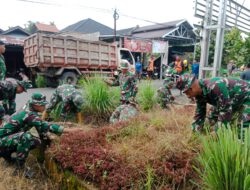 Kodim 1002/HST Kolaborasi dengan Pemdes Rantau Keminting Gelar Gerakan Indonesia Asri
