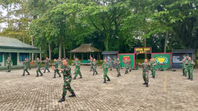 Jaga Kesiapsiagaan, Anggota Kodim 1002/HST Rutin Latihan Pencak Silat Militer