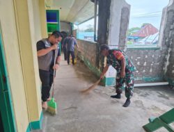 Ramadhan 1447 H, Koramil 1002-06/Barabai Bersama Pemerintah Kecamatan Bersihkan Masjid Sulaha
