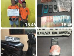 Polsek Kualuh Hulu Polres Labuhanbatu Ungkap Kasus Narkotika, Dua Pria Asal Tanjung Balai Diamankan