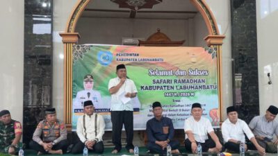 Wakil Bupati Labuhanbatu Safari Ramadhan  dan Salurkan Bantuan ke Mesjid Al Muttaqqin Kec. Bilah Hulu 