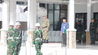 Bupati Barito Kuala H. Bahrul Ilmi Sambut Yonif  TP 925/Ksatria Wangkang