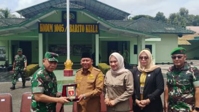 Bupati Barito Kuala Sambut Kunjungan Kerja Pangdam XXII/Tambun Bungai di Kodim 1005/Barito Kuala
