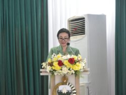 Perkuat Soliditas, Ketua Persit KCK Daerah XXII/Tambun Bungai Sambangi Kodim 1002/HST