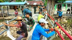 Pengecetan Pagar Jembatan Garuda, Wujud Kemanunggalan TNI dan Rakyat