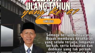 Ucapan Selamat Ulang Tahun Ke-67 untuk Bapak H. Maslan, S.Pd., M.A dari DPRD Kabupaten Barito Kuala