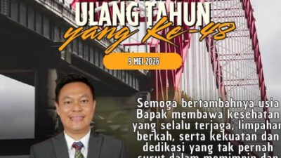 DPRD Kabupaten Barito Kuala Ucapkan Selamat Ulang Tahun Ke-48 kepada Bapak Syarif Faisal, S.T