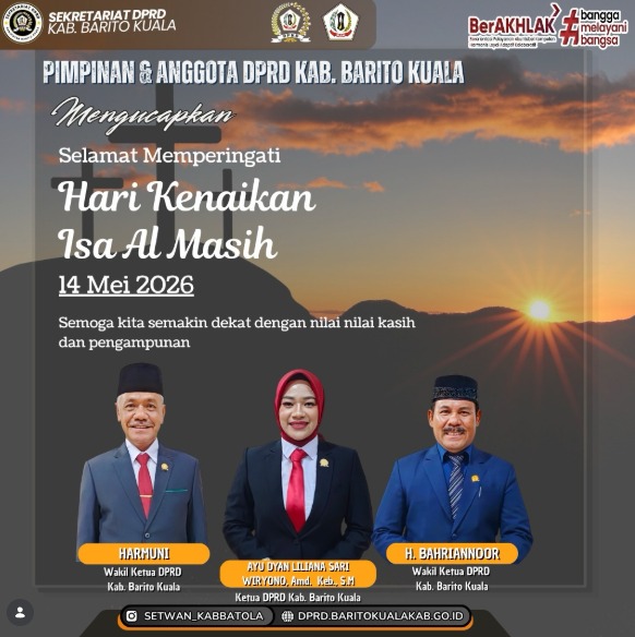 DPRD Barito Kuala Ucapkan Selamat Hari Kenaikan Isa Al Masih