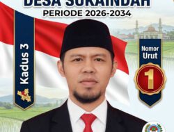 ABDUL MUHYI Resmi Ditetapkan sebagai Calon Anggota BPD Desa Sukaindah Nomor Urut 1 Periode 2026–2034