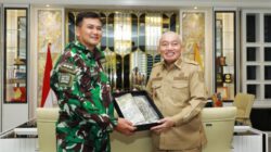 Bahas Ketahanan Pangan, Silaturahmi Gubernur Kalsel H. Muhidin Bersama Panglima Komando Gabungan Wilayah Pertahanan 1 Letjen Kunto Arief Wibowo