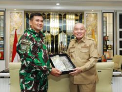 Bahas Ketahanan Pangan, Silaturahmi Gubernur Kalsel H. Muhidin Bersama Panglima Komando Gabungan Wilayah Pertahanan 1 Letjen Kunto Arief Wibowo