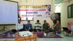 Koramil 1002-08/LAU Dukung Upaya Pemerintah Desa Cegah Stunting Melalui Rembuk Stunting