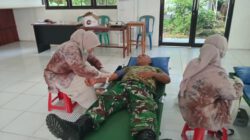 Wujud Kepedulian TNI, Babinsa Pandawan Donorkan Darah untuk Warga yang Dirawat di RSUD Barabai