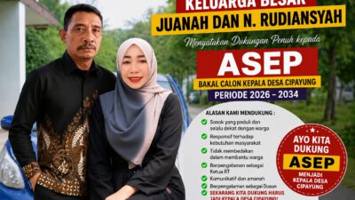 Dinilai Peduli dan Dekat dengan Masyarakat, Asep Didukung Maju sebagai Kepala Desa Cipayung