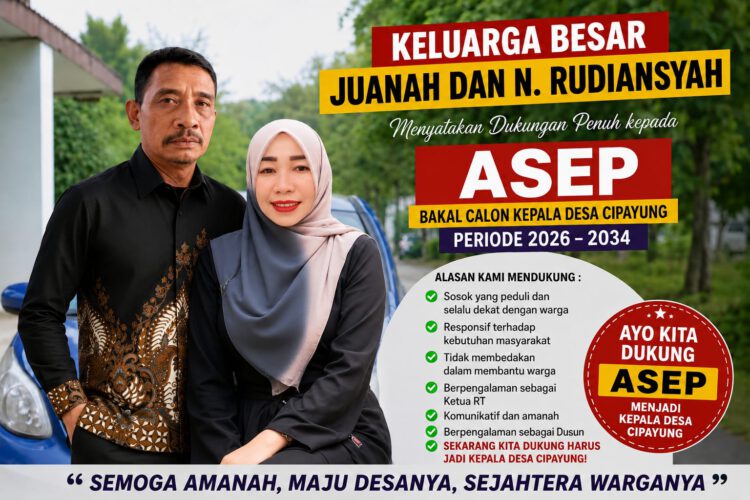 Asep Didukung Maju sebagai Kepala Desa Cipayung