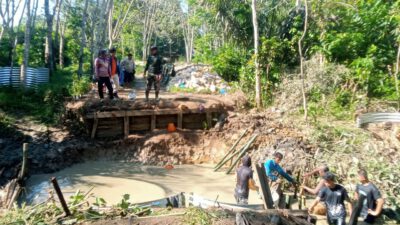 Pembangunan empat jembatan di HST terus berlanjut, dua Armco dan dua Garuda